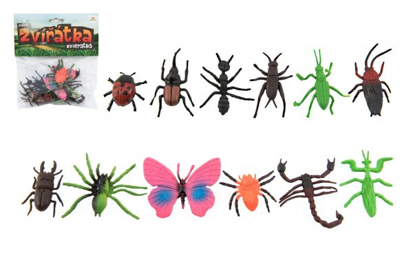 Teddies Hmyz/zvířátko mini 4-8 cm 12 ks