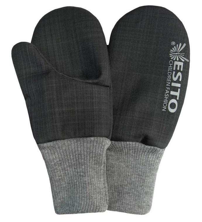 ESITO Zimní palcové rukavice softshell s beránkem Grey