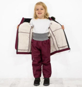 Dívčí zimní softshellový kabát s beránkem Fuchsie Esito