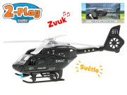 2-Play Traffic vrtulník policejní 22 cm se světlem a zvukem