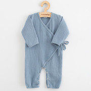 Kojenecký mušelínový overal blue New Baby