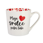 Hrnek s potiskem - Moje srdce Albi