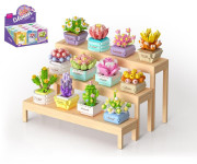 Stavebnice mini Sukulent v květináči mix druhů Koco