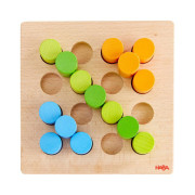 Dřevěná hračka na vkládání s předlohami Barevné válečky Haba