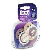 Dudlík svítící silikonový dynamický Night & Day 0 - 6 m, 2 ks Lovi