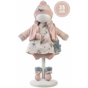 Realistická panenka Elena s měkkým látkovým tělem 35 cm Llorens 