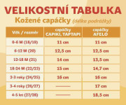 Kožené capáčky AFELO 18-24 m (22/23) 14,7cm