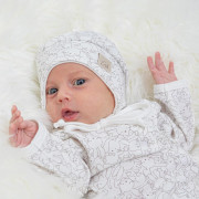 Čepice pro miminko Mimi Zája Light cream jednobarevná - smetanová Esito