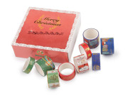 Vánoční ozdobná lepicí páska sada Washi