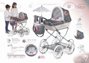 Skládací kočárek pro panenky s taškou a doplňky Reborn DeCuevas