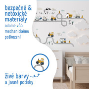 Nástěnné samolepky do dětského pokoje, Tractors on street Sipo