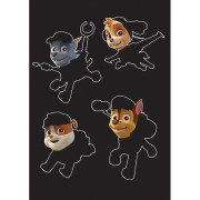 Třpytivé vyškrabávací obrázky Tlapková patrola