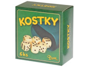 Kostky hrací 6 ks s kelímkem