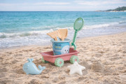 Recyklovaná pastelová sada na písek oceán s vozíkem Androni