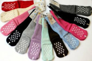 Kojenecké vlněné teplé ponožky s protiskluzem Vel. 5 Diba RŮŽOVÉ