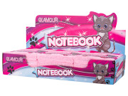 Glamour plyšový zápisník kočka 80 stran