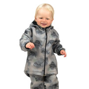 Dětská softshellová bunda Duo Dino dobrodruh - šedá Esito