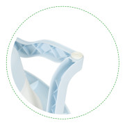 Dětská skládací cestovní vanička s odtokem šedomodrá