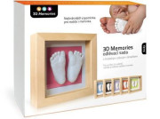 3D Memories odlévací sada baby pro 3D odlitek ručiček a nožiček - hluboký olšový rámeček 