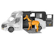 Auto přepravní s koněm na setrvačník kov se světlem a zvukem