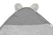 Deka s kapucí Koala mušelínová 95 x 95 cm Babymatex Tmavě šedá