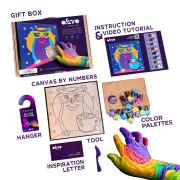 Sova výtvarná sada malování hmotou podle čísel 29 x 29 cm Okto