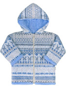Zimní kabátek s kapucí wellsoft zateplený Etnik modrý Baby Service