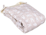 Merino spací pytel se zipem na boku, zajíc béžový