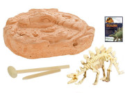 Jurský svět sada pro tesání kostry Stegosaura s doplňky v krabičce