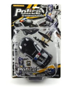 Auto robot/transformer policie s doplňky 16cm