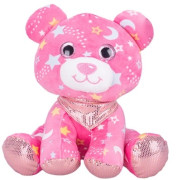 Medvídek plyšový 20 cm sedící s šátkem svítící ve tmě 0 m+