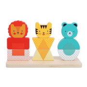 Dřevěné skládací puzzle lev, tygr a medvěd Petit Collage 