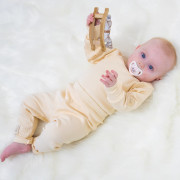 Rostoucí žebrované legíny Color Denim blue - modrá Esito