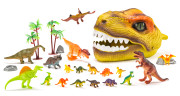Dinosauří hlava s figurkami DINO