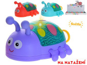 Beruška 10 cm jezdící na natažení se světlem 