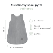 Letní a jarní lehký mušelínový spací pytel Sleepee Nature