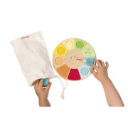 Kruhové dotykové senzorické pexeso s různými povrchy Janod 