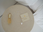 Těhotenský šperk bola Grace hladká stříbrná s bílým kamínkem + řetízek Moniel