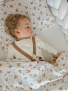 Dětské povlečení do postýlky 100 x 135 cm bavlněný satén Medvídek Infantilo 