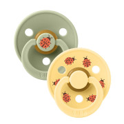Colour Ladybug dudlíky z přírodního kaučuku 2 ks 6 - 18 m Bibs