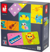 Hra Domino Hudební nástroje 24 ks Janod 