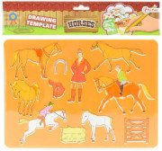 Kreslící šablony princezny a koně