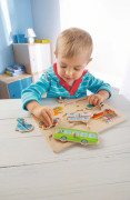 Dřevěné vkládací puzzle - dopravní prostředky Haba