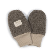 Zimní bezpalcové rukavice Teddy fleece double Brown