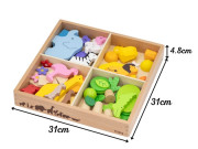 Dřevěné africké bloky 55 kusů