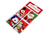 Vánoční papírová visačka/jmenovka na dárky rozevírací 8 ks 