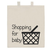 Bavlněná nákupní taška přírodní s potiskem New Baby
