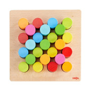 Dřevěná hračka na vkládání s předlohami Barevné válečky Haba