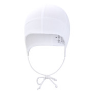 Čepice tenká zavazovací plochý šev Outlast® UPF 50+ bílá Little Angel