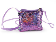 Dívčí kabelka / pouzdro na krk s flitry 11x10 cm